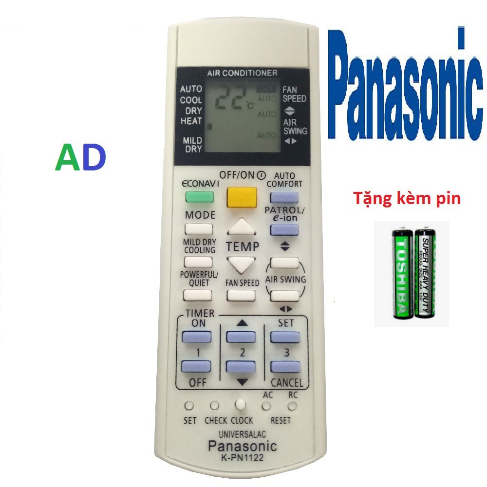 máy lạnh PANASONIC K-PN1122 - TẶNG KÈM PIN -Remote Điều khiển điều hòa PANASONIC K-PN1122