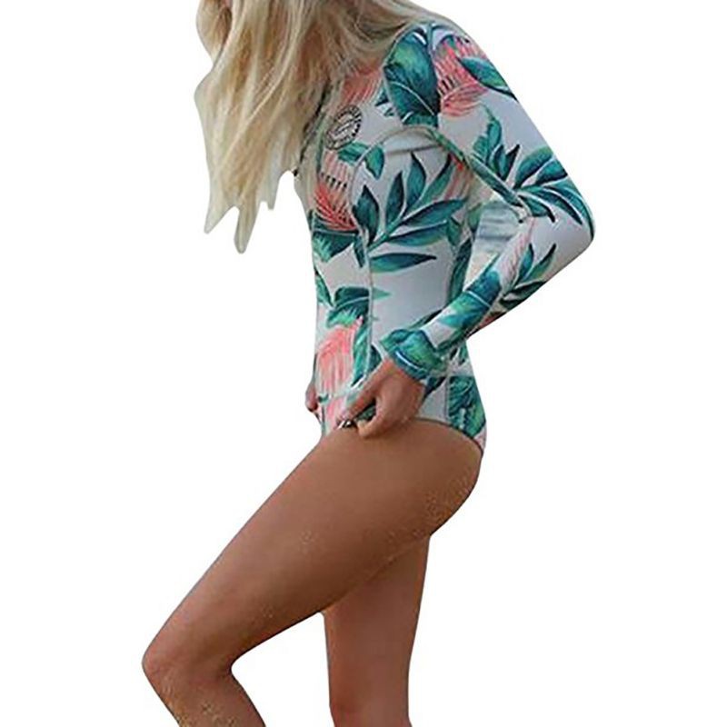 Đô bơi nữ 1 mảnh họa tiết hoa lá Retro | BigBuy360 - bigbuy360.vn