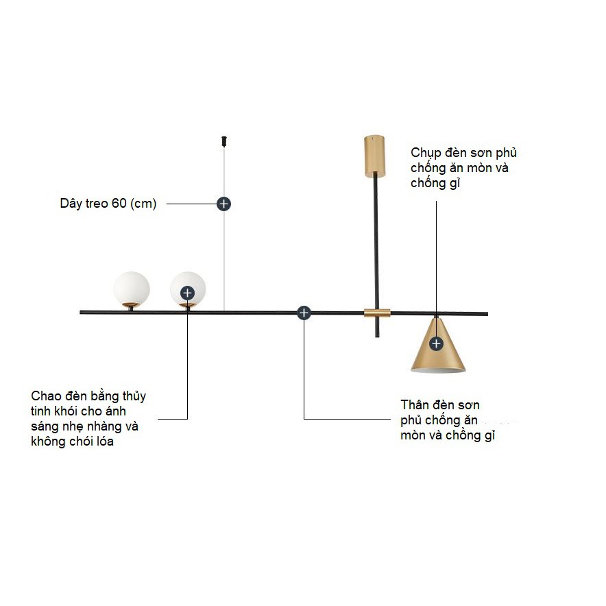Đèn thả MONSKY WARES hiện đại trang trí nhà cửa sang trọng [ẢNH THẬT 100%