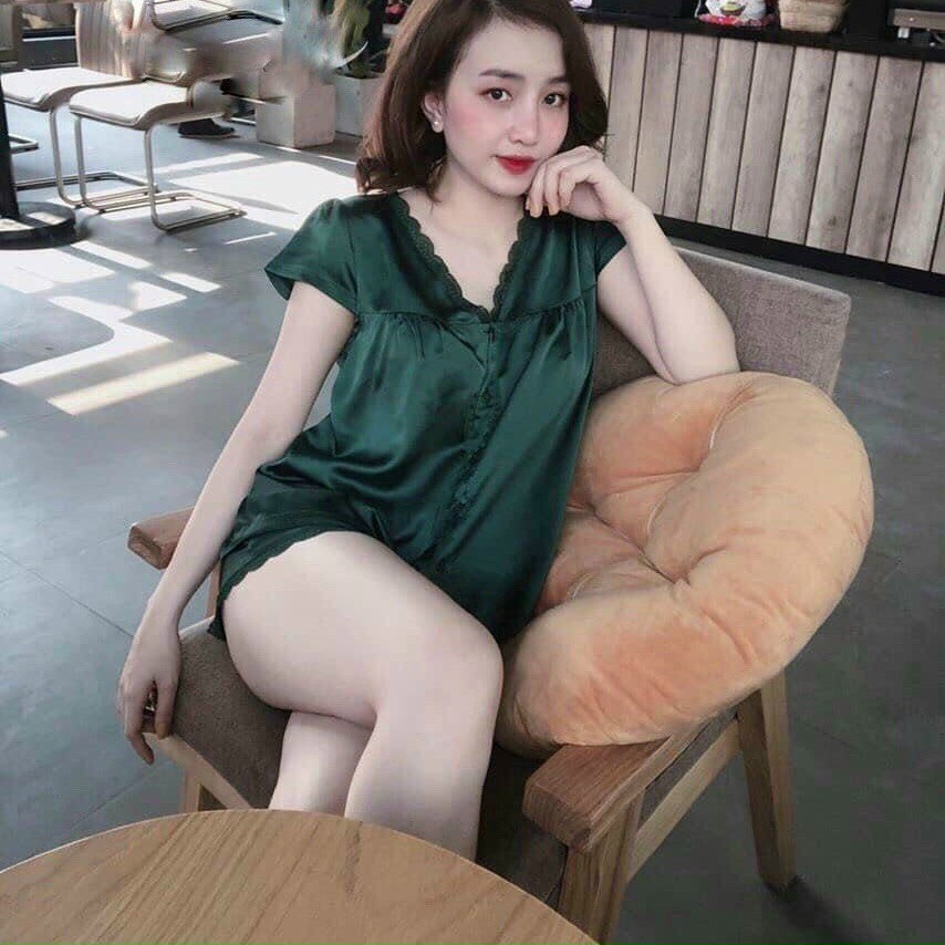 Đồ Mặc Nhà, Đồ Ngủ Mặc Nhà Chất Lụa Satin Màu Trơn, Full Màu Form Rộng Rãi Thoải Mái. dưới 58kg