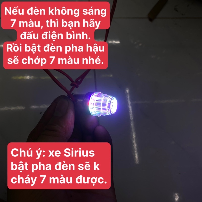 Đèn Hậu Nháy 7 màu F1 Xe wave, sirius, dream- Hậu Tháp