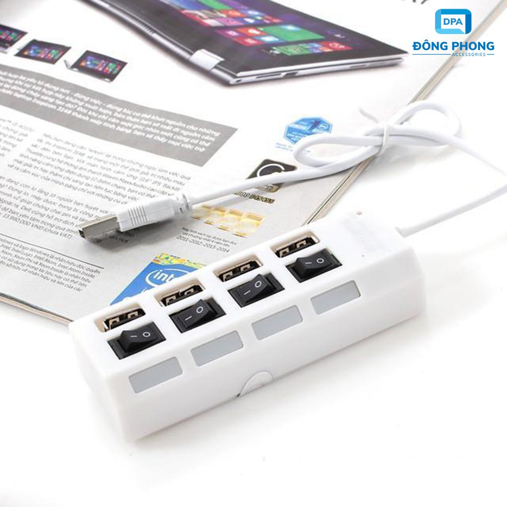 Hub USB 4 cổng có công tắc Tắt / Mở