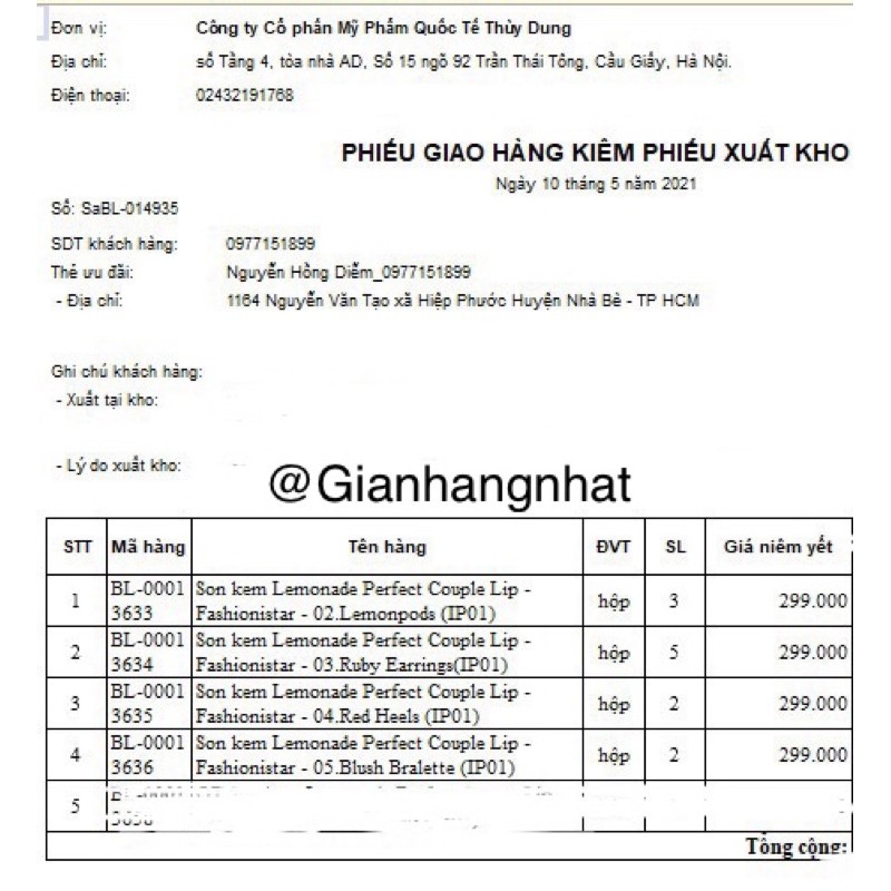 Son dưỡng làm đầy môi Lemonade Filler Lip 4,5g