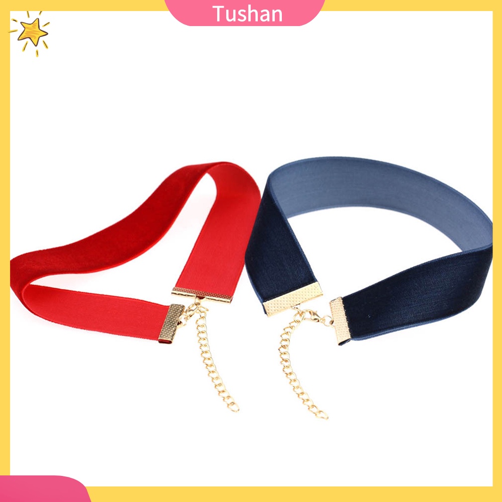 Vòng Cổ Choker Vải Nhung Bản Rộng Thời Trang Cho Nữ