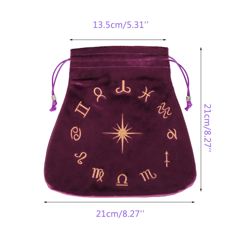 Túi Dây Rút Đựng Bài Tarot Chất Liệu Nhung Nỉ