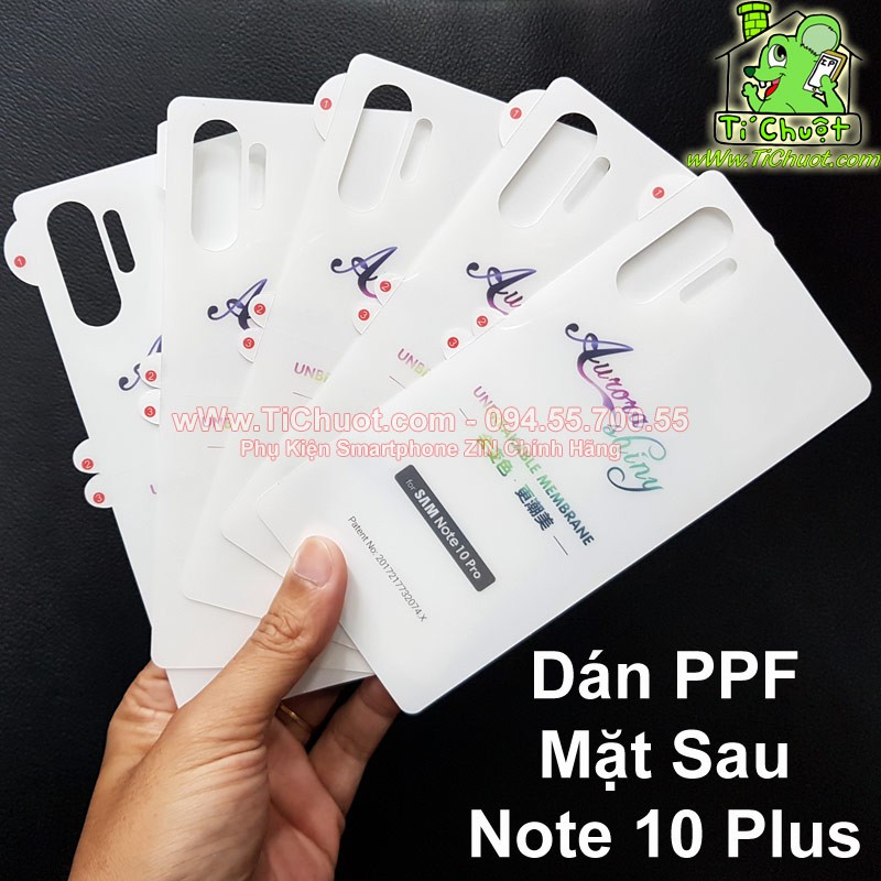 [Mặt Sau] Dán PPF Samsung Note 10/ Note 10 Plus Cường Lực Dẻo Trong Suốt