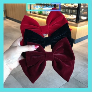 Kẹp tóc nơ nhung xinh phong cách tiểu thư