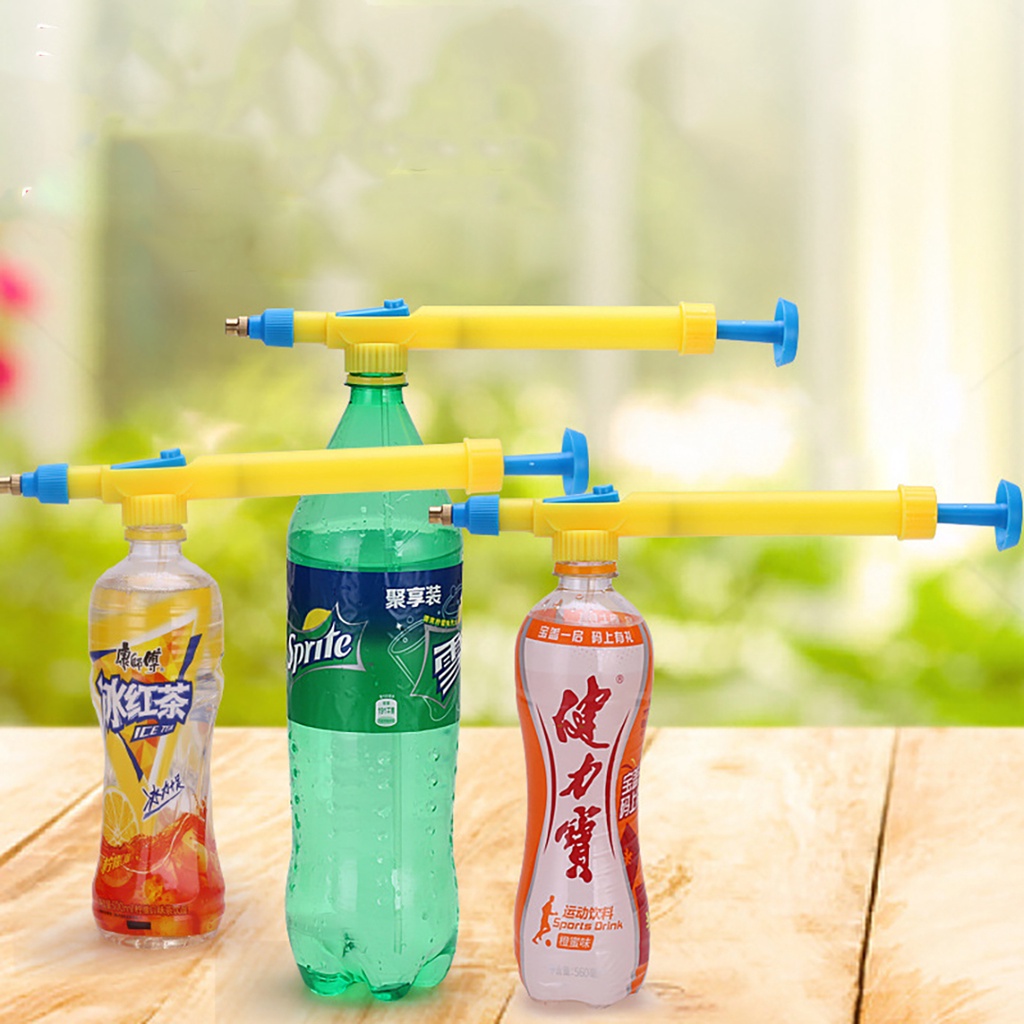 Vòi phun xịt nước gia đình bình tăng áp lực không khí tưới cây gắn chai nước giải khát