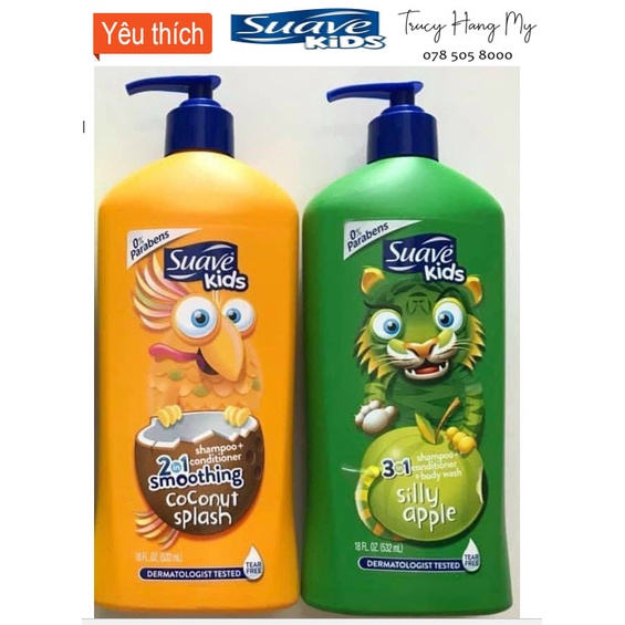 Dầu Tắm Gội Trẻ Em Suave 665ml