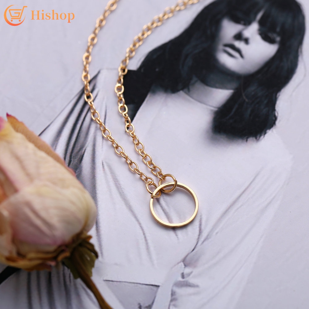 Dây Chuyền Hishop Làm Bằng Hợp Kim Mạ Vàng/bạc Phong Cách Hàn