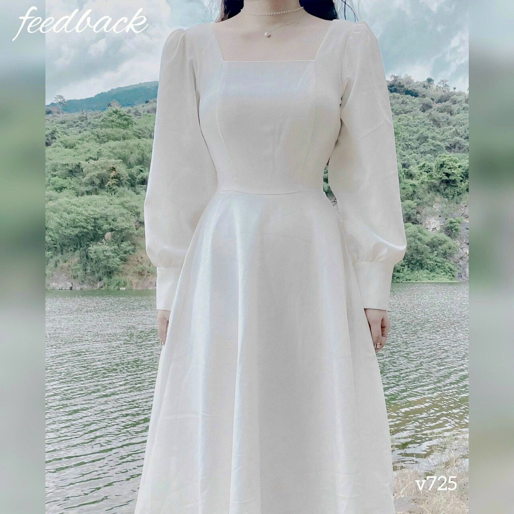 Đầm Chụp Kỉ Yếu Maxi Xoè Cổ U Vintage Dáng Dài, Đầm Dự Tiệc Cô Dâu, Chụp Ảnh Cưới | BigBuy360 - bigbuy360.vn