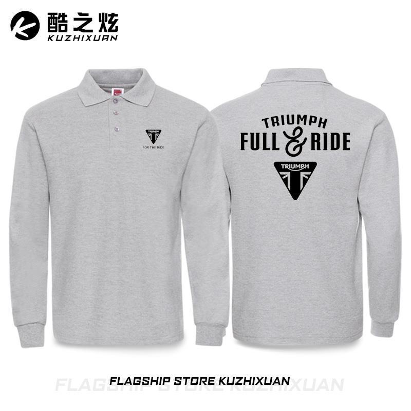 Triumph Áo Thun polo Dài Tay Thời Trang Đi Xe Mô Tô t120 t100 bobber