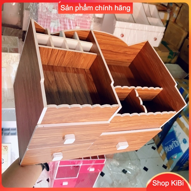 Tủ mỹ phẩm màu gỗ lượn sóng siêu đẹp