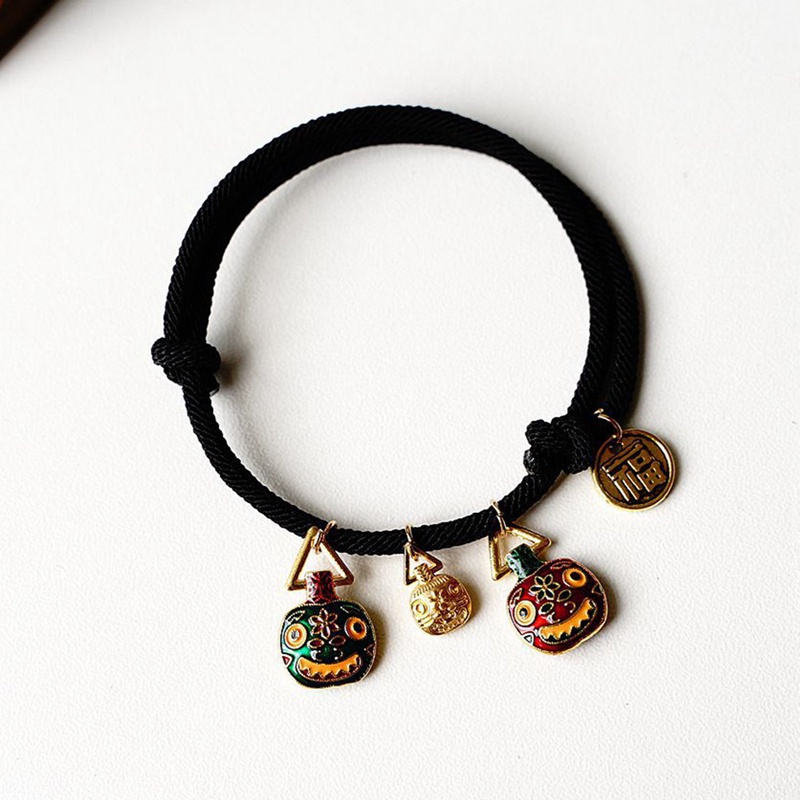 Vòng Tay Dây Thừng May Mắn Nhiều Màu Sắc Họa Tiết Quái Vật