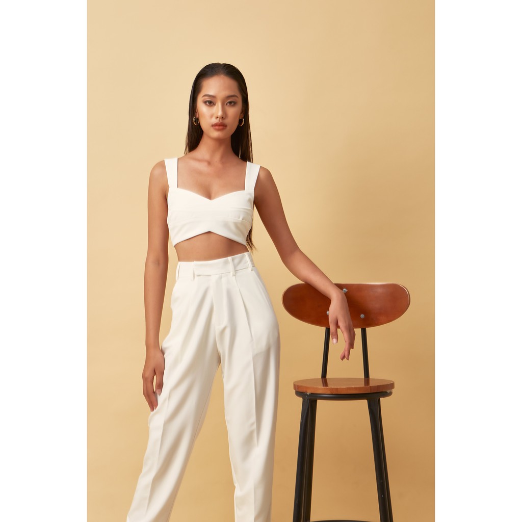 Quần form đứng cá tính lưng cao mặc chất liệu mát mịn dày dặn DIGNITY PANTS- ELE