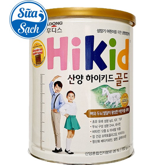 Sữa Hikid vani (SPDD HIKID)/Sữa dê Hikid Gold 700g Chính Hãng Mẫu mới (date mới)