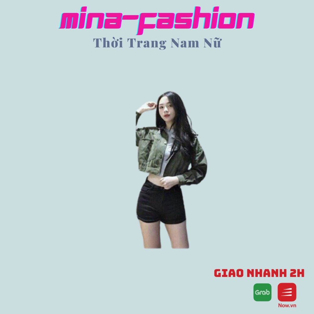 Sale Hot Hot Áo Hàn Quốc Jeans Kaki Nữ Nút Sau Màu Vàng AKKN03 MinaFashion