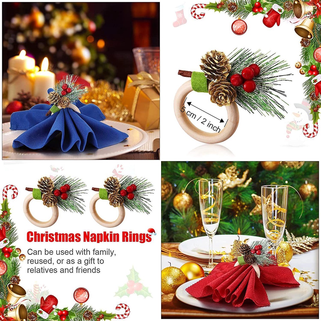 YNATURAL Giá Đỡ Khăn Ăn Hình Nón Bằng Gỗ Thông Trang Trí Bàn Tiệc Cưới