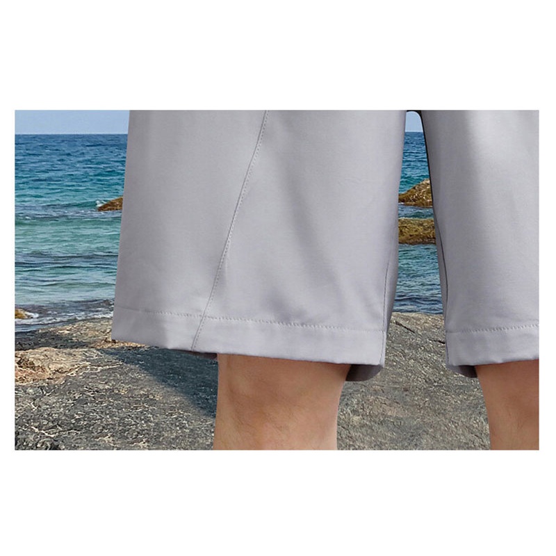 Quần Short Thể Thao Vải Lụa Lạnh Mỏng Dáng Rộng Nhanh Khô Phối Túi Khóa Kéo Thời Trang Mùa Hè Cho Nam