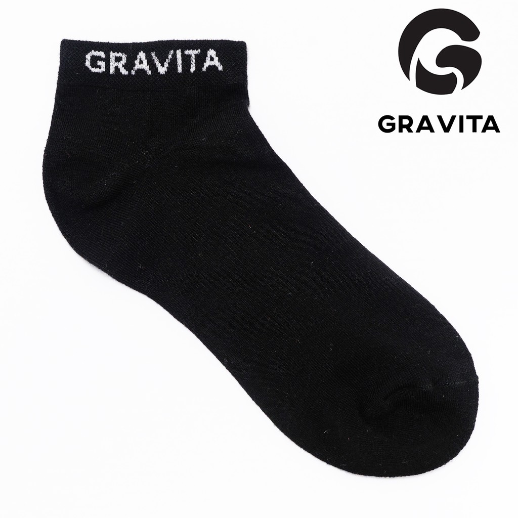 Vớ nam cổ ngắn Gravita, tất nam chất liệu cotton khử mùi hôi chân, kháng khuẩn nhiều màu