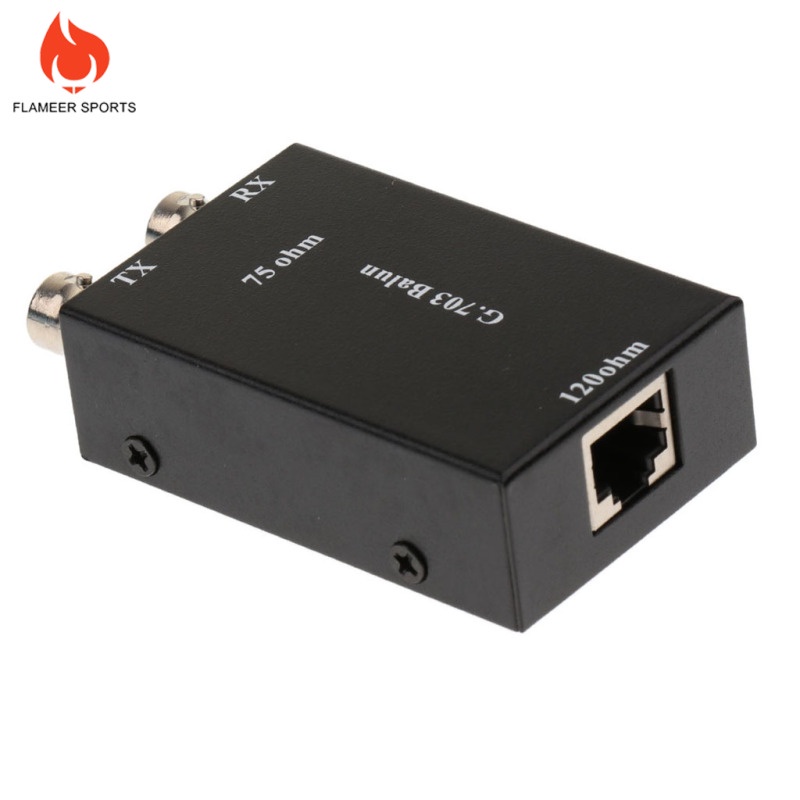 Flameer Sports BNC to  Converter Ethernet Adapters Video Balun Transceiver Black