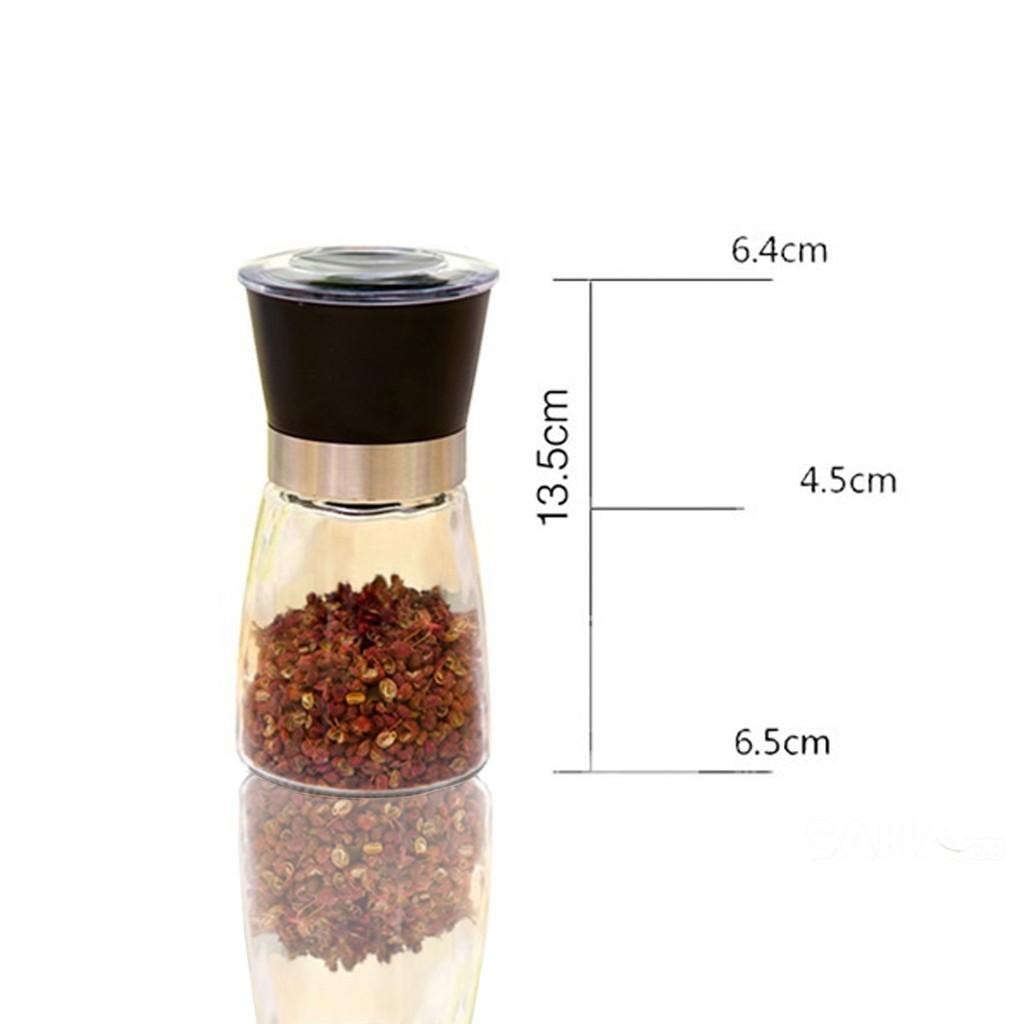 Cối xay tiêu, xay hạt khô bằng thủy tinh