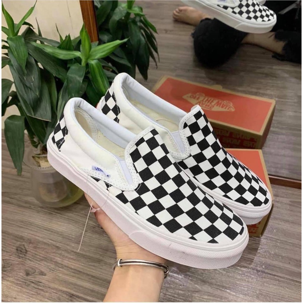 Giày thể thao Vans caro lười nam và nữ - vans vault - bao xinh - thời trang nhất hiện nay phù hợp cho học sinh...