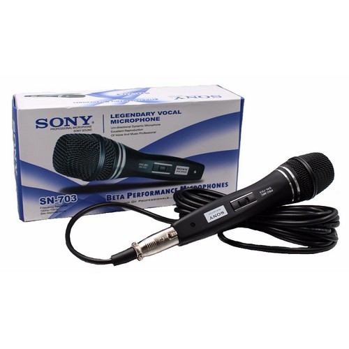 Micro karaoke có dây SN-703 cao cấp, lọc âm cực tốt, chống hú rít