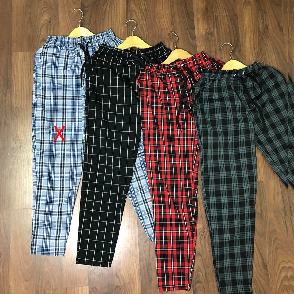 + [CHỈ 1 NGÀY] - Quần Plaid pants, quần caro, quần kẻ caro nam nữ đều mặc được