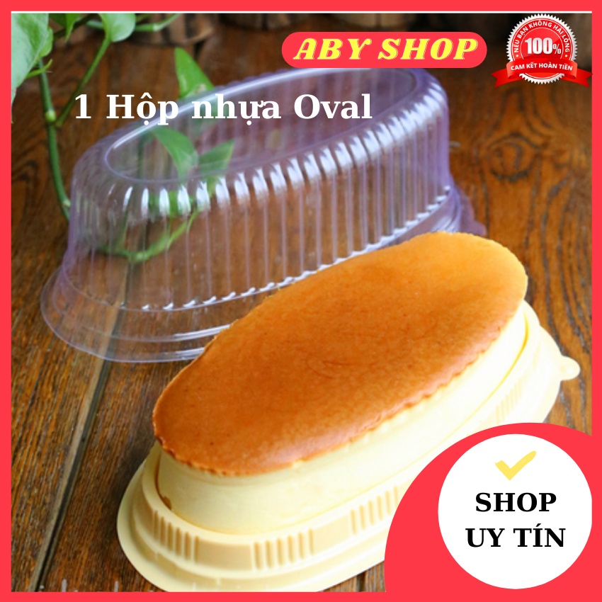 1 cái hộp nhựa oval ⚡ HÀNG LOẠI 1 ⚡ đựng bánh bông lan, ánh trung thu được làm bằng nhựa, có độ cứng cáp chắc chắn