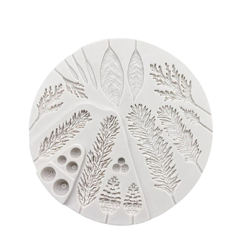 Khuôn Silicone Tạo Hình Làm Bánh Kẹo Hình Lá Thông DIY