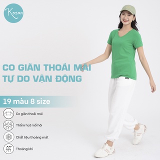 Áo thun nữ cổ tim - Xanh két