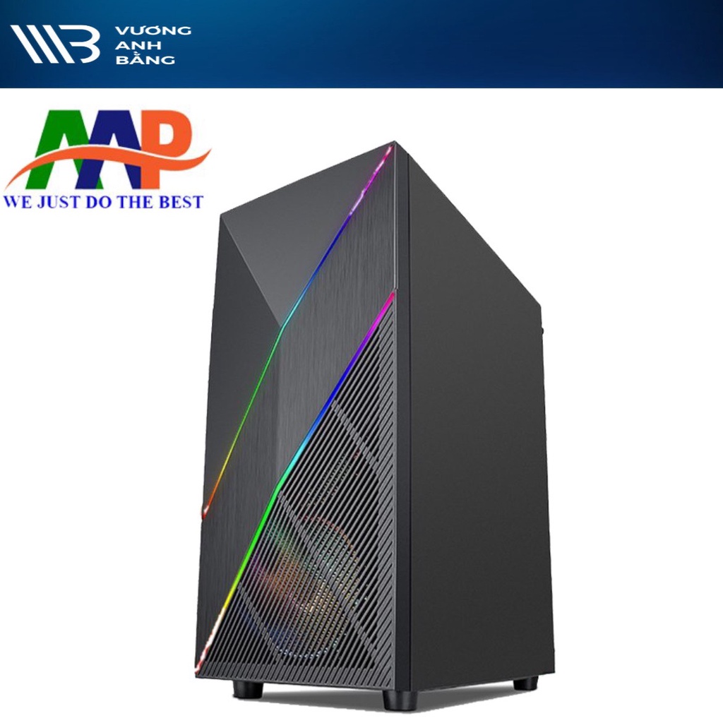 CASE AAP DIAMOND GAMING Mặt trước dãy Led RGB (Hông Kính Cường Lực)