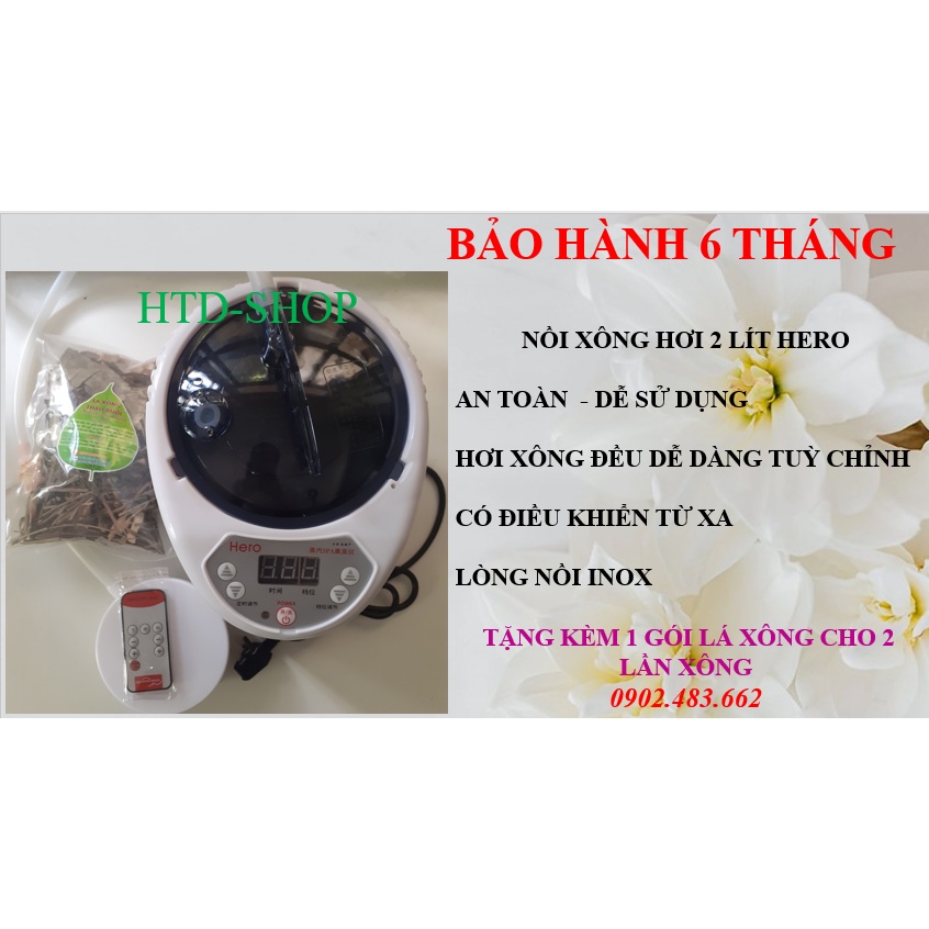 Nồi xông hơi Hero 3l, tặng kèm ổ 3 chấu, Lỗi 1 đổi 1, Bảo hành sản phẩm 6 tháng.