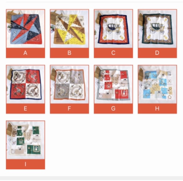 Khăn turban lụa vuông mini size 58x58cm - Maben