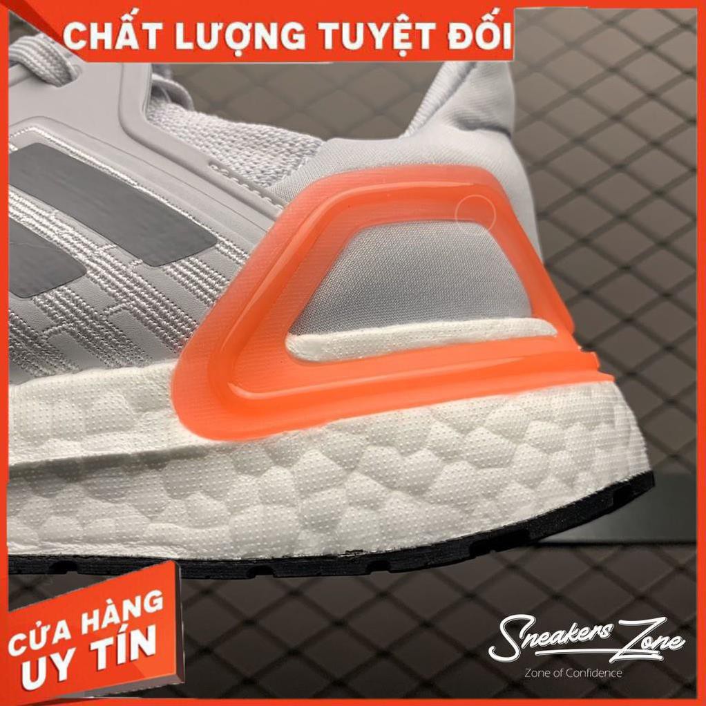 (FREE SHIP + HỘP + QUÀ) Giày thể thao ULTRA BOOST 2020 grey red Xám gót đỏ đế trắng Ultra boost 6.0