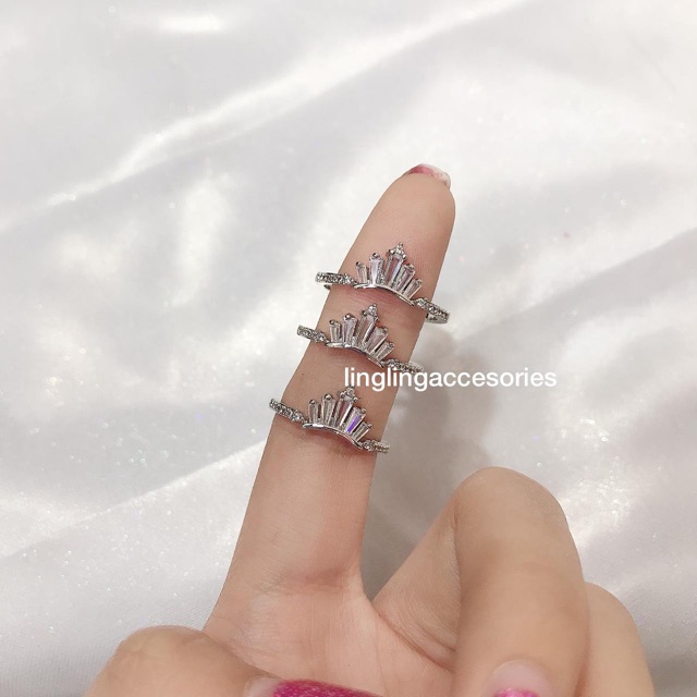 Nhẫn Mạ Vàng 18k Hình Vương Miện Chống Rỉ Sét