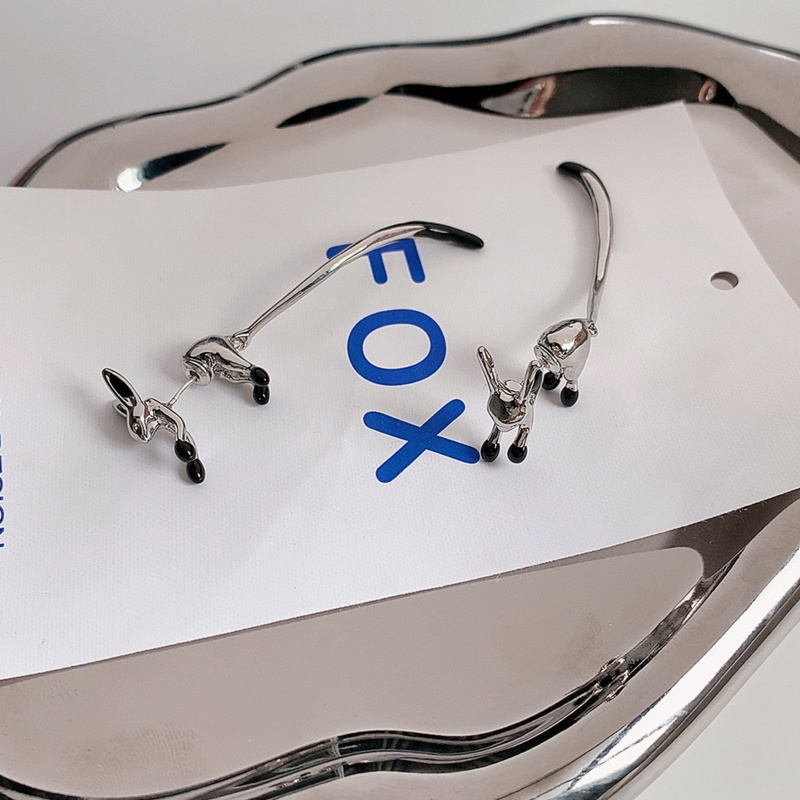 Bông Tai Dáng Dài Hình Chú Cáo Đuôi Dài Độc Đáo Dễ Thương Cho Nữ