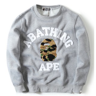 [Vận chuyển nhanh] [Khuyến mãi] Áo len thêu BAPEe cổ điển mới dành cho nam nữ đầu khỉ
