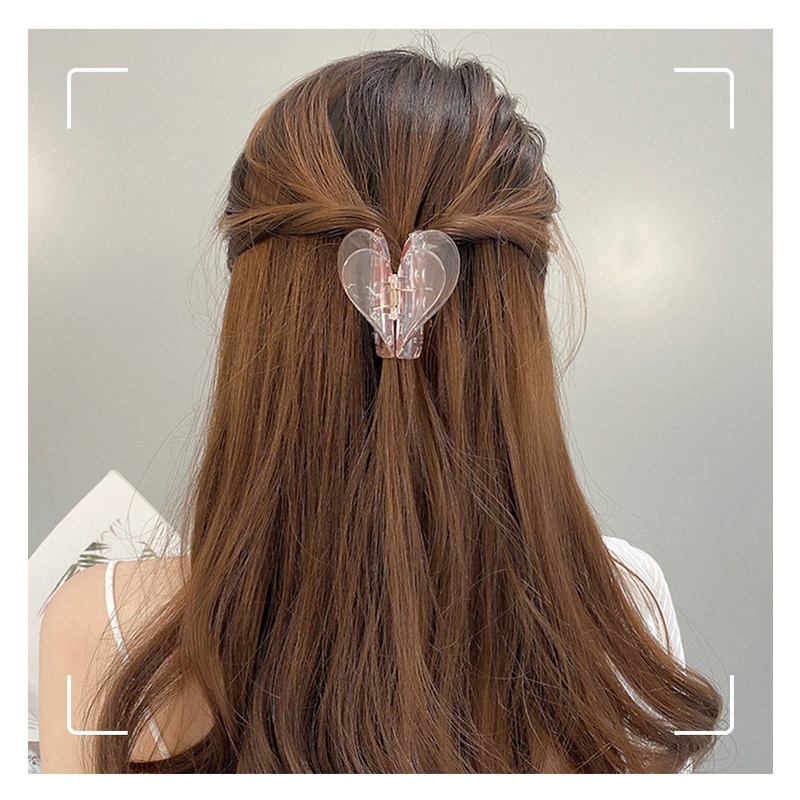 Kẹp Tóc 2021 Hai Lớp Hình Trái Tim Ngọt Ngào Đáng Yêu