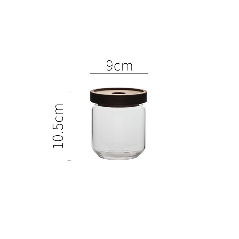 Hũ thủy tinh nắp gỗ có lỗ các cỡ 250-450-750-950-1550ml