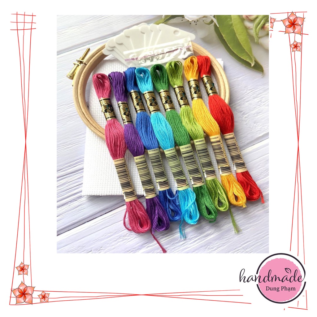 Giá 1k6/ tép🌿SET 8  TÉP CHỈ THÊU - MÀU NHƯ HÌNH / Chỉ thêu DC - CXC
