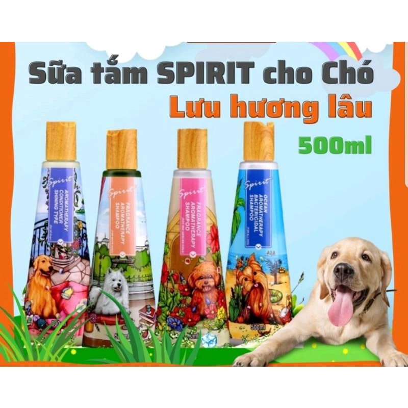 Sữa tắm Spirit nắp gỗ 500ml dành cho chó mèo và thú cưng