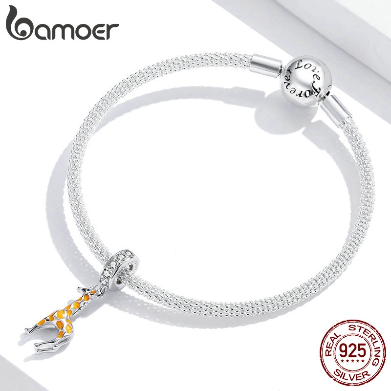 Charm tráng men Bamoer hình hươu cao cổ dùng làm vòng tay BSC258