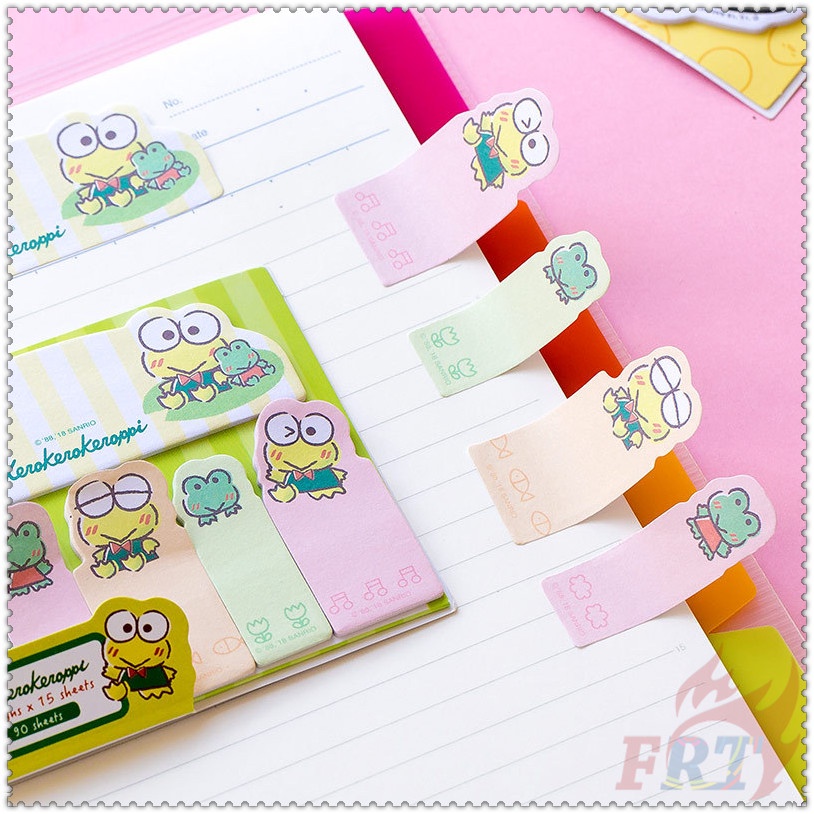 90 Tờ ✿ Ghi Chú Dính Chỉ Số Sanrio Q-2 ✿ Nhãn Dán Ghi Chú Đánh Dấu Trang Sách Hình Hello Kitty / My Melody / Gudetama / Little Twin Stars