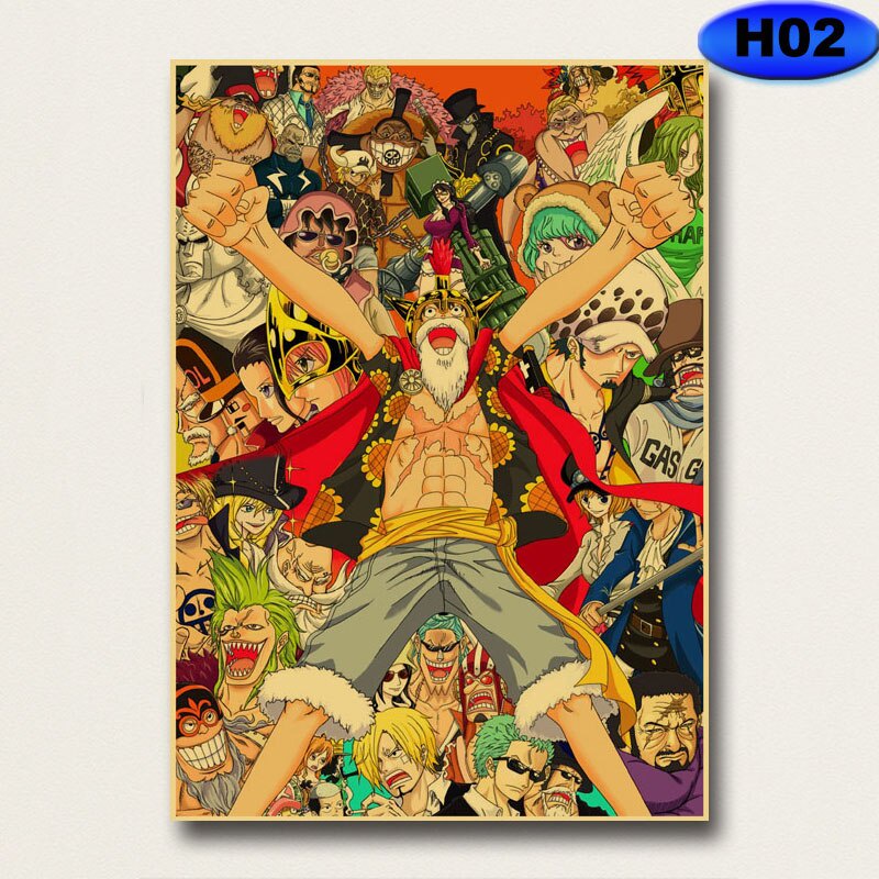 Poster Dán Tường Phim Hoạt Hình One Piece Phong Cách Cổ Điển MS: 247
