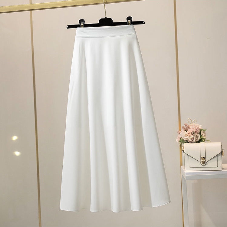 Chân váy COZOK chiffon lưng cao màu trơn thời trang