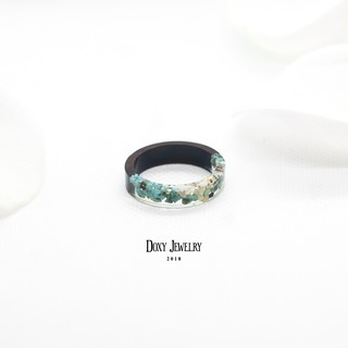Nhẫn Resin Flower Nhựa thông Hoa khô Gỗ tự nhiên Ảnh thật