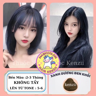 Thuốc Nhuộm Tóc Xanh Dương Đen Khói Tặng Oxy Trợ Nhuộm Găng Tay Mũ Chùm Kenzii Lên Từ Tone 5