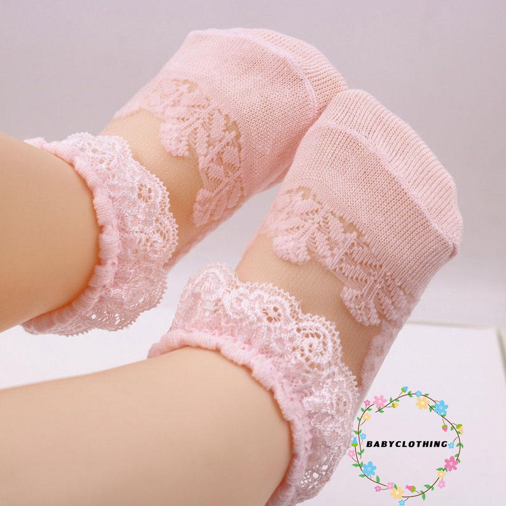 Vớ Cotton Phối Ren Đáng Yêu Cho Bé Gái